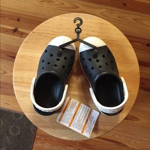 Child’s Size 11 - Black and Whit Crocs - NWT